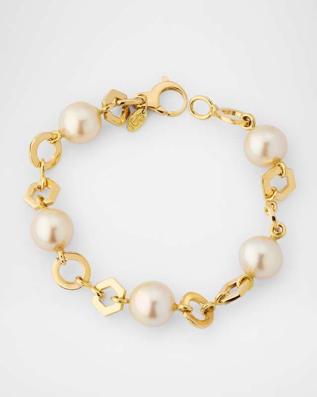 18K Yellow Gold 11mm South Sea Pearl Bracelet